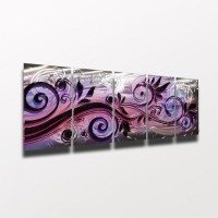 Large Metal Wall Art Modern Abstract Sculpture Purple Painting Home Decor   150997006320